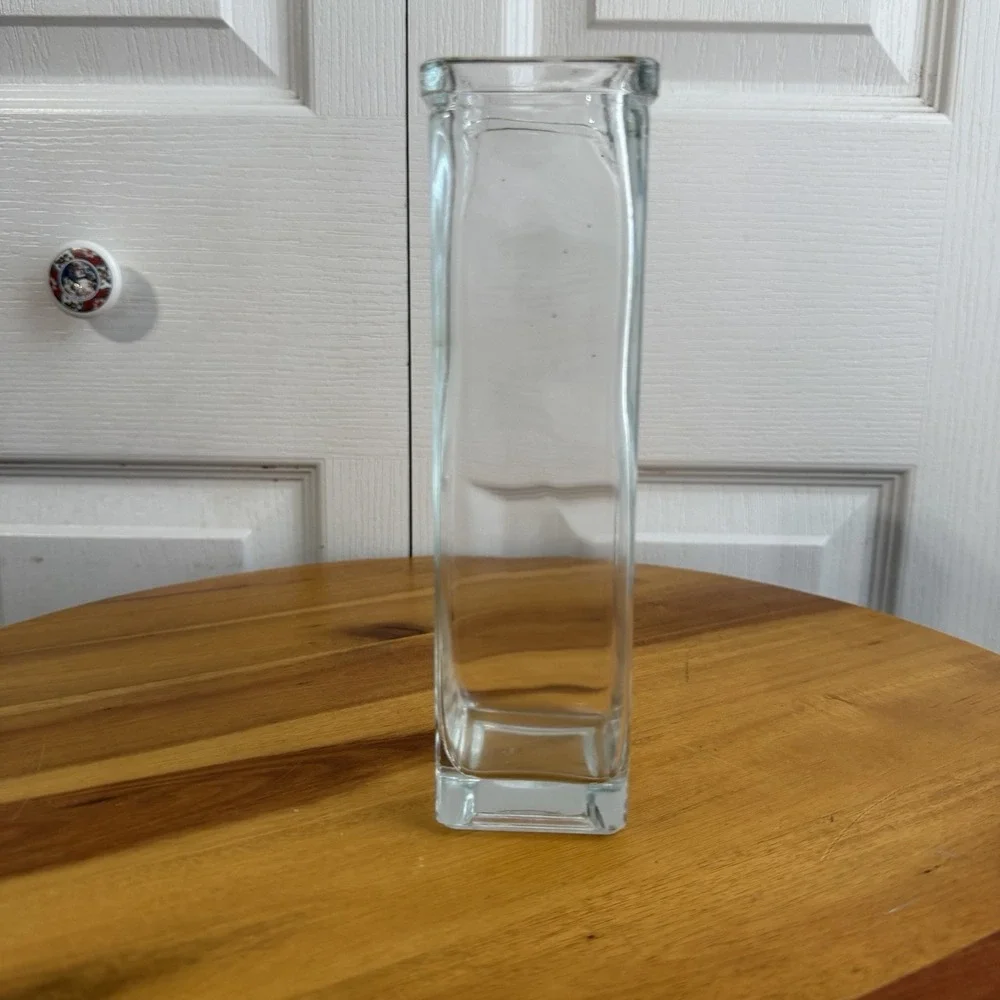Square Glass Vase Anniversary Mother's Day Valentine's Day Gifts Minimalist